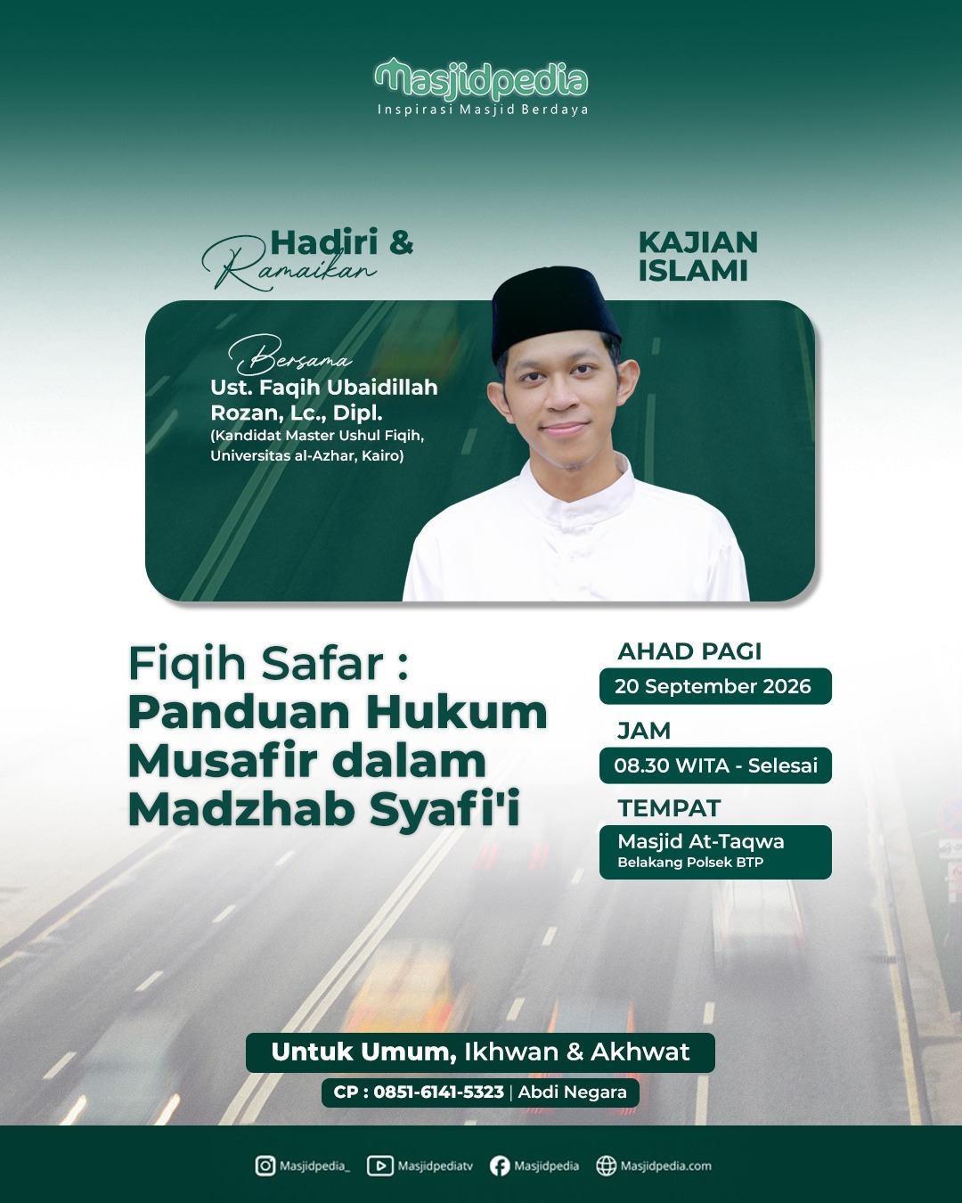 Poster Fiqih Safar: Panduan Hukum Musafir dalam Madzhab Syafi'i